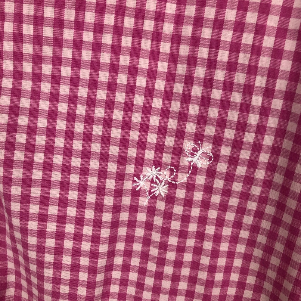 Denim&Co Pink and Yellow Gingham Shirts Lot of 2 Size 1X - Picture 3 of 12